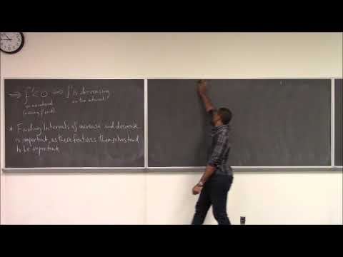 Math 1206-R03 Lecture 25 - Intervals of increase and decrease; Concavity, part 1