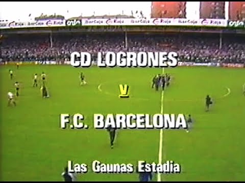 Logrones 0 - 2 Barcelona 1988/89 La Liga FULL MATCH