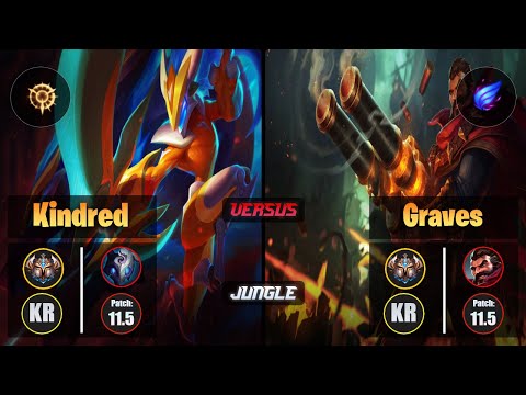 Challenger KINDRED [Press the Attack] (Jungle) VS  GRAVES - Challenger KR Patch 11.5