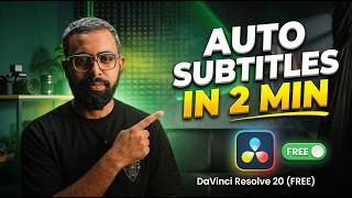 How to Add Auto Subtitles in DaVinci Resolve 20 FREE (2 Minutes)