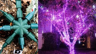 Best trick for wrapping trees: Christmas Lights Install