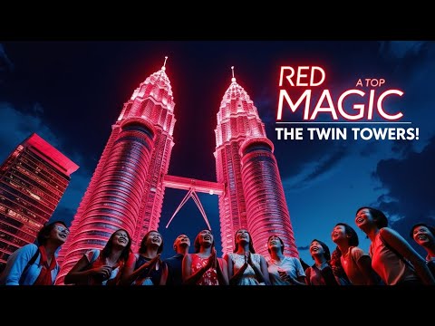 "Malaysia’s Twin Towers in Red! | Mesmerizing Night View at Petronas | Bucket List Moment"