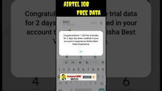 AIRTEL FREE DATA 🤩|| FREE 1GB DATA CODE ||  TODAY AIRTEL OFFER #shorts #viral #airtel