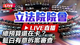 總預算還在卡？藍白有意拆案審查
