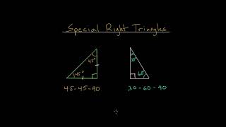 Special Right Triangles: 45-45-90 Right Triangles (1 of 2)