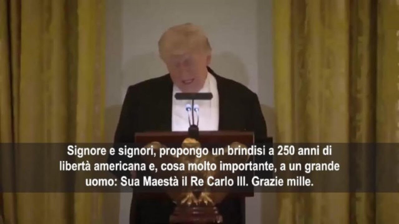 Trump e Re Carlo brindano ai 250 anni di libertà americana alla cena di Stato alla Casa