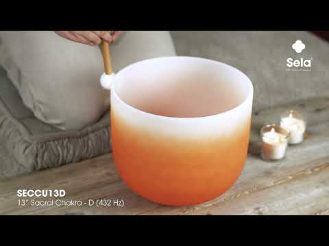 Sela Crystal Singing Bowl 13" - Sacral Chakra (D Note / 432 Hz) - SECCU13D