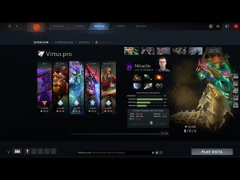 dota2carry miracle- Medusa - VP vs Nigma - MAD MOON