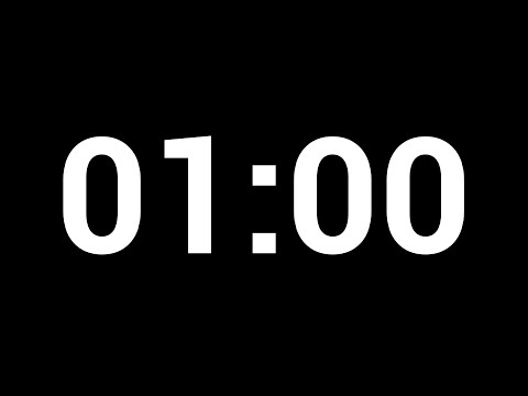 1 Minute Countdown Timer | Minimal | No Music | 4K 60FPS