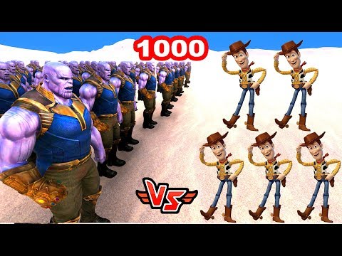 1000 THANOS VS 1000 ŞERİF WOODY 😱 - Süper Kahramanlar