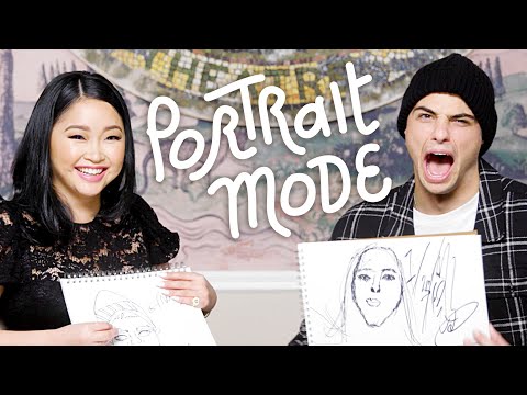 Noah Centineo和Lana Condor為對方畫肖像｜肖像模式｜《Harper's BAZAAR》。 (Noah Centineo and Lana Condor Draw Each Other's Portraits | Portrait Mode | Harper's BAZAAR)