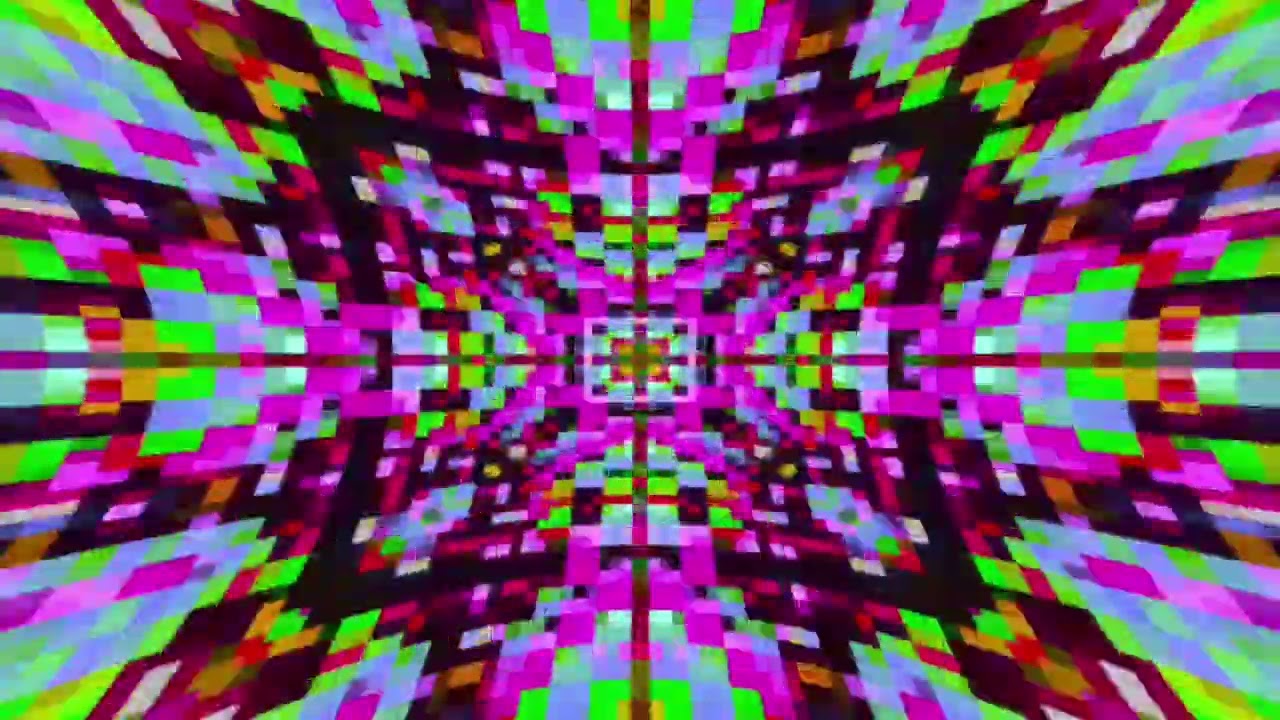 Hypnotic Pixel Art Kaleidoscope.