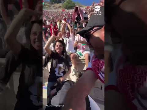 Jordan fans watch World Cup match at 2nd-century Roman Theatre