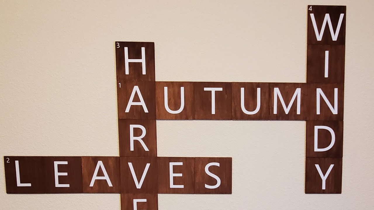 DIY Autumn Wall Decor- Crossword/Scrabble