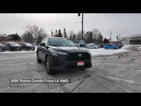 2025 Toyota Corolla Cross Premium Package AWD One Owner No Accidents in Black for sale at Aurora Toyota in Aurora, ON