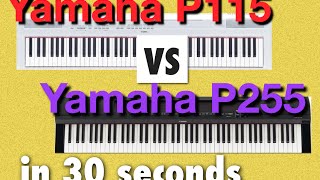 30 second comparison – Yamaha P115 vs P255 digital keyboards