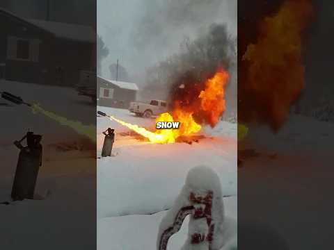 Flamethrower Snow Removal 🔥❄️