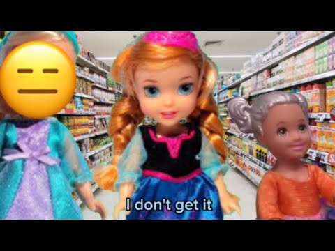Elsia,Annia and Snowflake go to the grocery store! ll come play with me ll