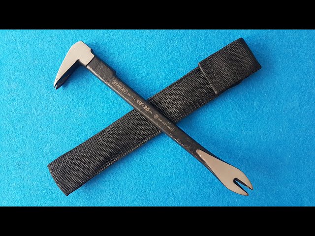Vídeo relacionado con STANLEY Barra sacaclavo pequeña 25cm, Acero Forjado Templado, pata de cabra, para Extracción de Clavos y Palanca Ligera, Acabado Pulido y Biselado, 0-55-114