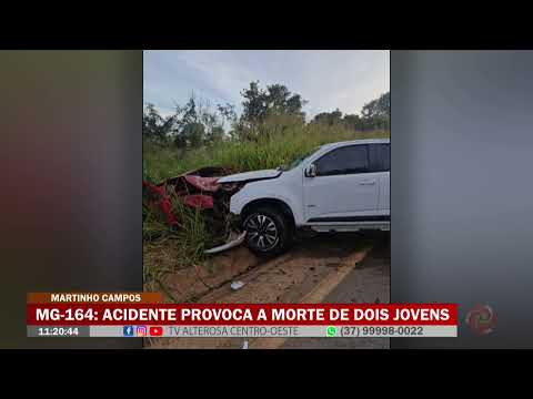 Martinho Campos: Acidente provoca a morte de dois jovens