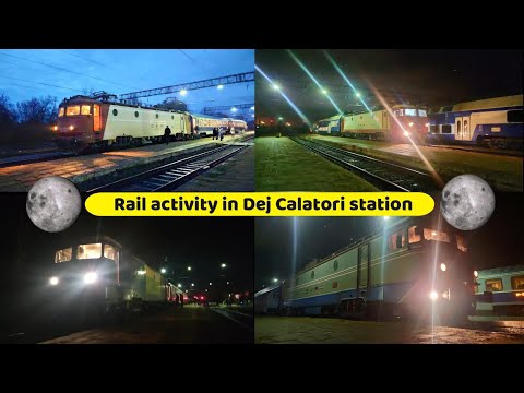 🌃🌙 Activitate feroviara in statia Dej Calatori 🌙🌃