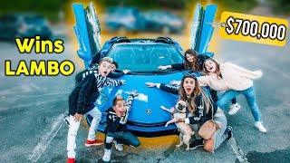LAST TO Remove Hand Wins LAMBORGHINI AVENTADOR Challenge | The Royalty Family