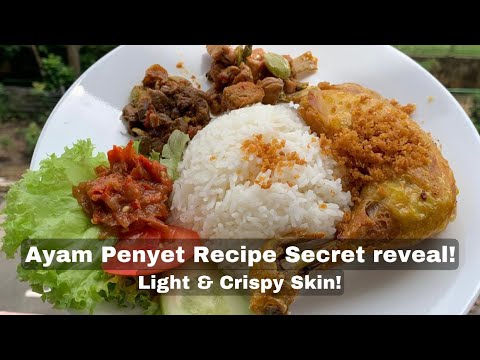 Ayam penyet Recipe Secret Reveal | Indonesia Fried Chicken | Light & Crispy Skin | Mrs Kuah Kitchen