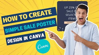 Simple Sale Poster Design in canva#shorts