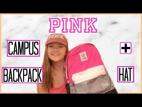 Victoria's Secret PINK Unboxing/Review! Campus Backpack + Baseball Hat! Video