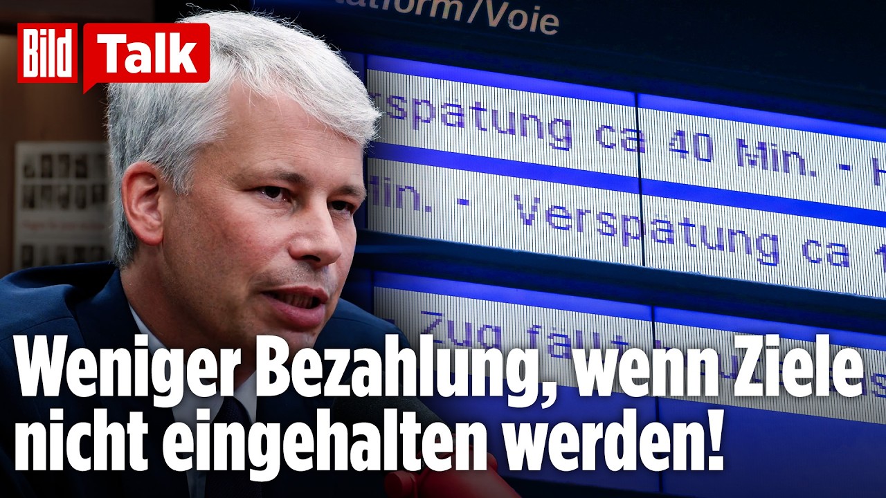 Verkehrminister droht Bahn-Bossen mit Bonus-Kürzungen: Steffen Bilger im BILD TALK
