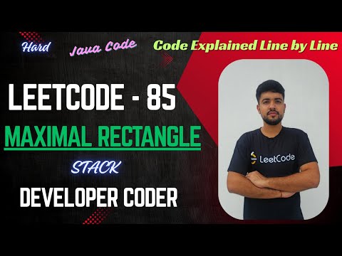 Maximal Rectangle Leetcode 85 Stacks Java Code Developer Coder