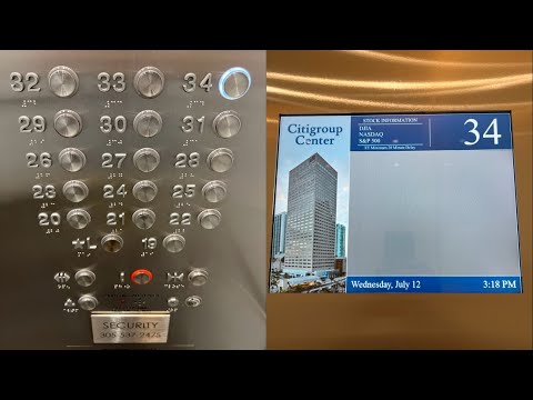Awesome 1000 FPM Otis Traction High Rise Elevators at the Citigroup Center in Downtown Miami, FL