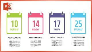 달력 느낌의 PPT 디자인 만드는 방법! 파워포인트 강의 EZ세상! powerpoint2016