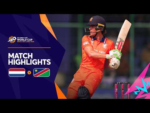 Netherlands v Namibia | Match Highlights | T20WC 2026
