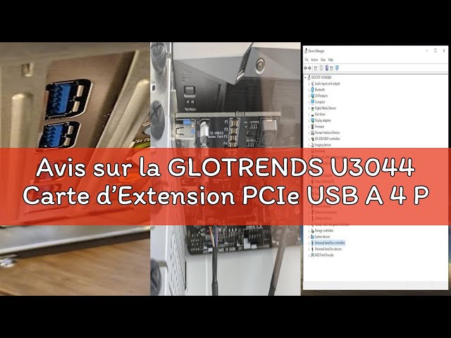 Vídeo relacionado con GLOTRENDS U3044AC Tarjeta de expansión PCIe USB de 4 Puertos, 2 USB-C y 2 USB-A (USB 3.2 Gen 1), Compatible con Windows y Linux (No Compatible con Mac OS)