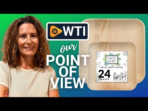 Chic Leaf Palm Leaf Disposable Plates - Bamboo Plates Disposable 10 Inch & 7 Inch Square (24 Pc) Compostable & Biodegradable - WTI product video review