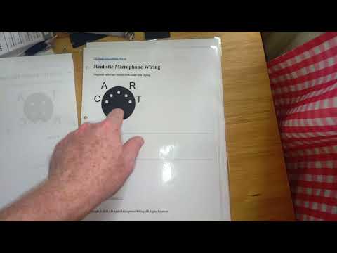Useful CB repair aids: microphone wiring diagrams