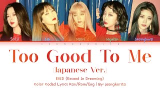 EXID (イーエックスアイディー) - &#39;TOO GOOD TO ME (Japanese Version)&#39; (Color Coded Lyrics Kan/Rom/Eng)