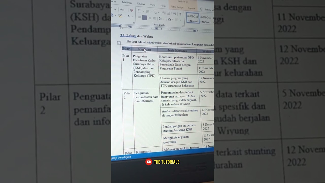 Cara mengulang judul tabel di word #msword #tutorial #judulskripsi