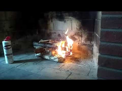 Removing Fireplace Creosote with Cre Away and a Rutland Chimney Brush