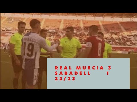 REAL MURCIA 3 - 1 SABADELL J16 1º REF 22/23