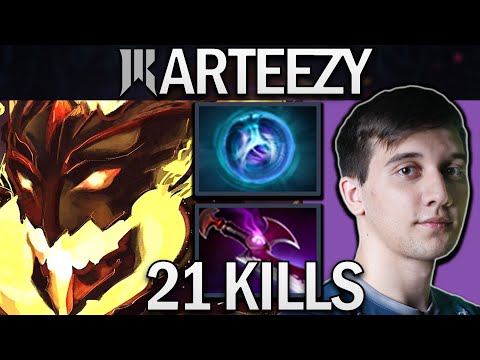 Shadow Fiend Dota 2 7.33 Arteezy with Silveredge - 21 Kills