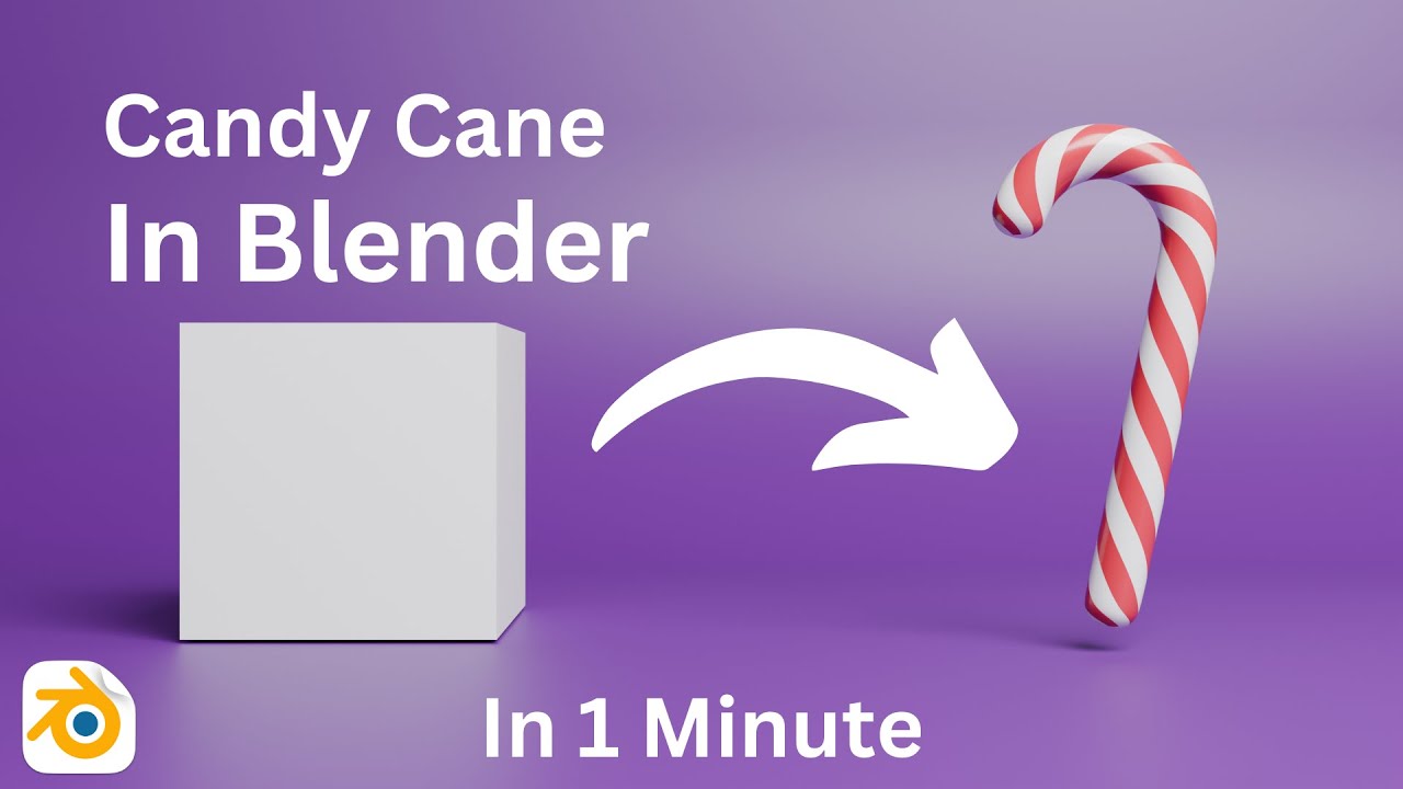Create Your Own Candy Cane in Blender in 1 Minute