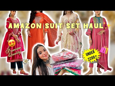 Amazon 😍Premium Suit Set Haul🛍️/ Beautiful Silk Velvet Organza Suit sets #amazon #suitset #trending 