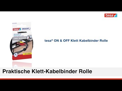 Artikelvideo 1 für tesa Klettband schwarz 500,0 cm x 1,0 cm, 1 St., Artikelnummer 385284