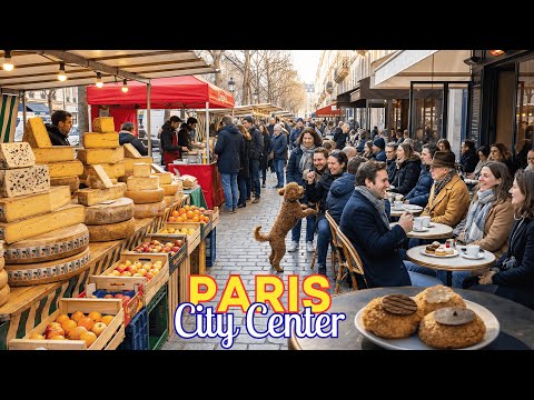 1st February 2026 ☀️ | Paris City Center | Cafés, Crowded Streets & Sunshine | 4K Paris Walk