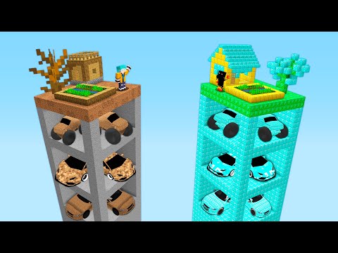 NOOB vs PRO GARAGE in One Chunk