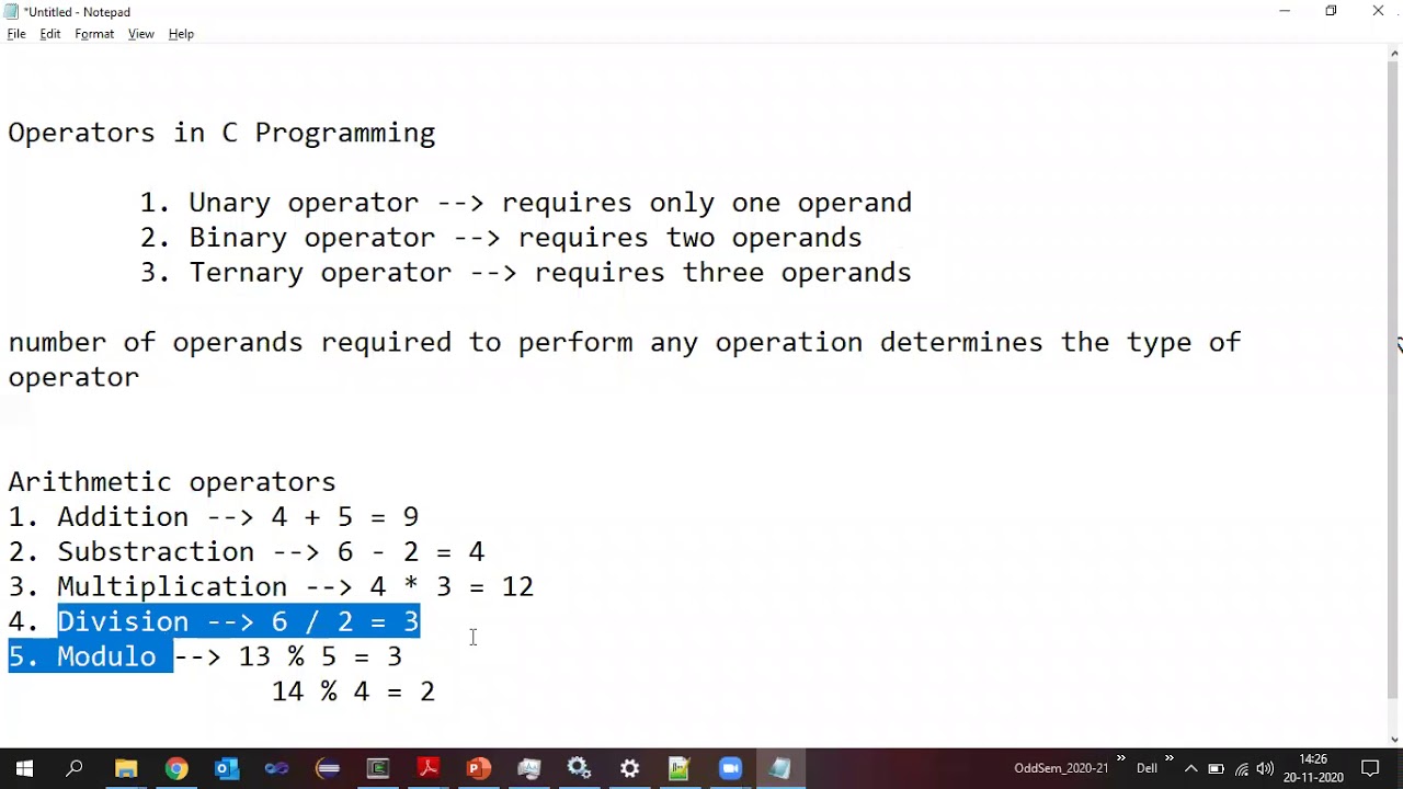 C Programming Unit 2 Operators Part1