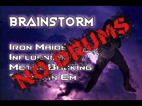 Brainstorm, No Drums! Iron Maiden Influenced Drumless Metal Backing Track, 180 BPM
