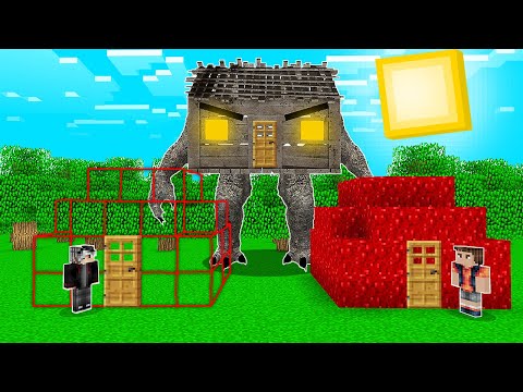 GODZİLLA KORKUNÇ EV VS EV! 😱 - Minecraft